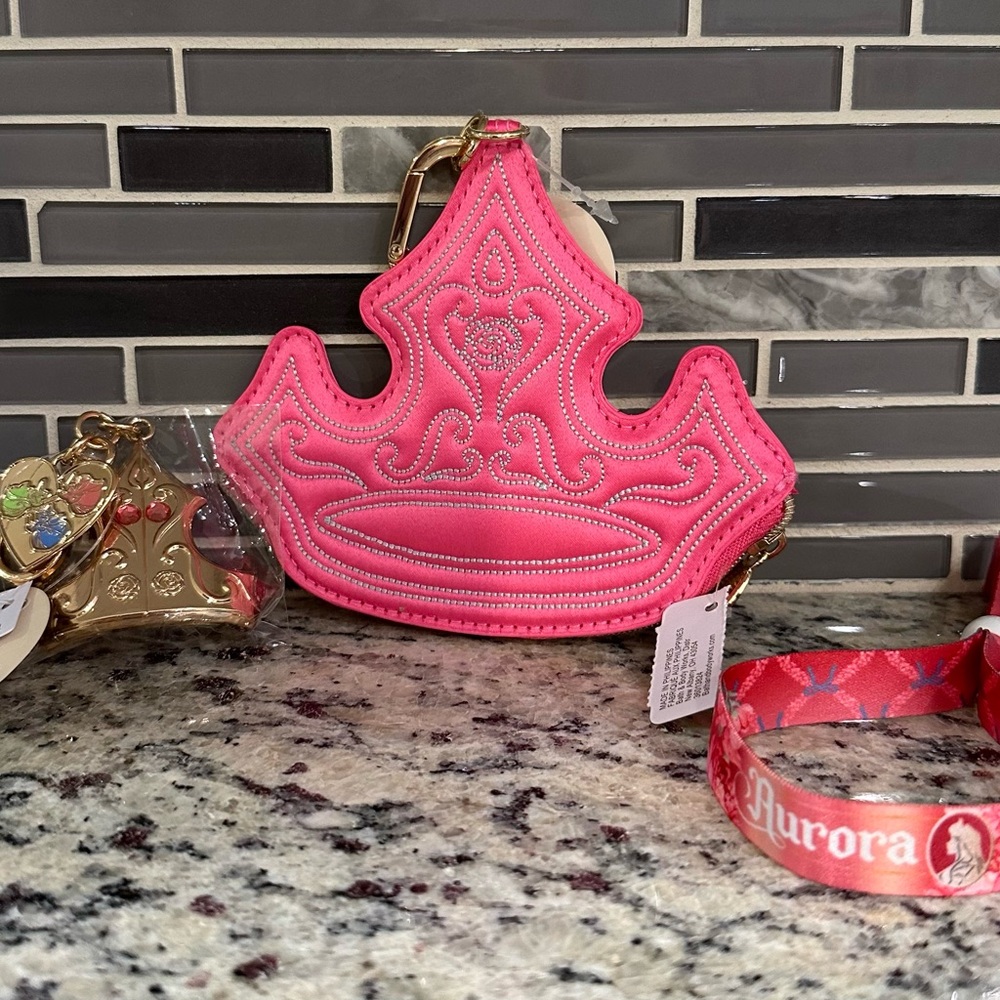 Bath & Body Works: Princess Aurora Coin Purse, Hand Sanitizer Clip, & Bracelet